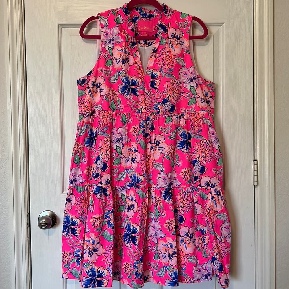 Lilly Pulitzer Hot Pink Floral Dress
